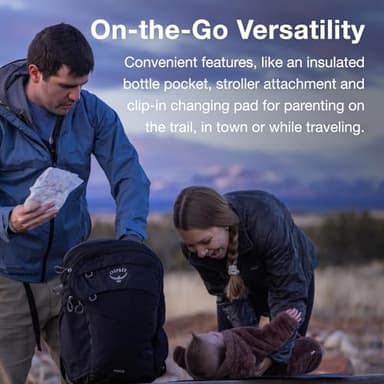 Osprey Poco Changing Backpack with Clip-in Changing Pad, Black - Image 5