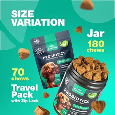 Probiotics for Dogs Gut Health, Digestion, Immunity, Yeast Balance, Itchy Skin, Allergies Support - Dog Probiotic Chews with Digestive Enzymes for Gut Flora- Soft Treats with Pumpkin and Yeast Powder - Image 9