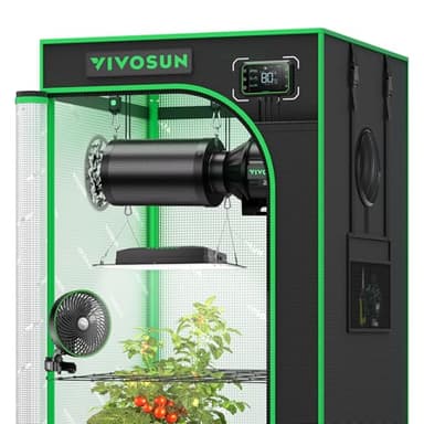 VIVOSUN GIY Plus Smart Grow Tent Kit, 2x2ft 1-Plant System, WiFi-Integrated Automatic Grow System with 2000D Mylar Grow Tent, Full-Spectrum Programmable Grow Light, Enhanced Ventilation & Circulation - Image 1