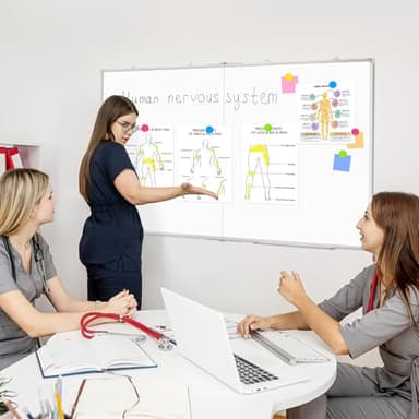 WALGLASS Large White Board Dry Erase Board, 72" x 40" Double-Sided Foldable Dry Erase Board for Wall, Magnetic Whiteboard for Office, Home, School, Kitchen - Image 7