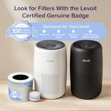 LEVOIT Air Purifiers for Bedroom Home Dorm, 3-in-1 Filter Cleaner with Fragrance Sponge for Better Sleep, Filters Smoke, Allergies, Pet Dander, Odor, Dust, Office, Desktop, Core Mini-P, White - Image 4