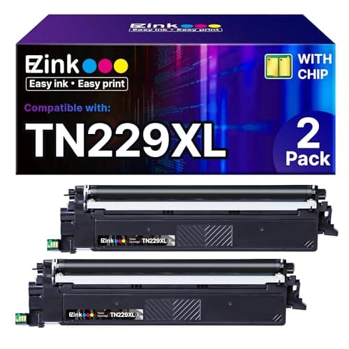 E-Z Ink Compatible Toner Cartridge Replacement for Brother TN229XL Toner Cartridges TN229XL Black High Yield to use with Brother MFC-L3780CDW HL-L3280CDW MFC-L3720CDW HL-L3220CDW with Chip (2 Black) - Image 1
