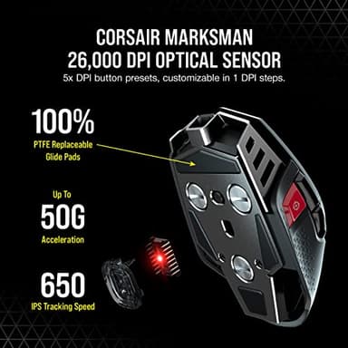 Corsair M65 RGB Ultra Wireless, Tunable FPS Wireless Gaming Mouse - Image 4