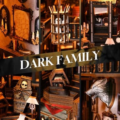 ETKVR Book Nook Kit, Book Nook Kits for Adults DIY Booknook Model Build, DIY 3D Wooden Puzzle Bookend Booknook Bookshelf Insert Miniature Dollhouse Kit for Home Decoration - Image 2