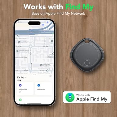 Air Tracker Tags-4 Pack, Bluetooth Tracker Works with Apple Find My APP (iOS Only), Bluetooth Item Finder Keys Finder and Item Locator for Keys, Bags, Luggage,Pets,Wallet,Replaceable Battery - Image 2