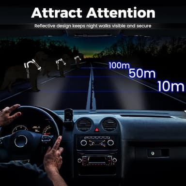 Funfox Dog Harness No Pull, Adjustable Pet Vest Harness Black M with Handle, 2 Leash Clips for Daily Walking Easy Control, Soft Durable Reflective Comfortable for Medium Sized Dogs - Image 4