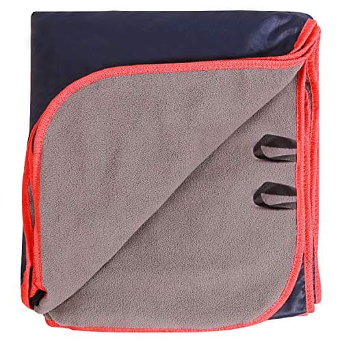 REDCAMP Large Waterproof Stadium Blanket for Cold Weather, Soft Warm Fleece Camping Blanket Windproof for Outdoor Sports, Dark Blue - Image 1