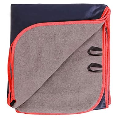 REDCAMP Large Waterproof Stadium Blanket for Cold Weather, Soft Warm Fleece Camping Blanket Windproof for Outdoor Sports, Dark Blue - Image 1