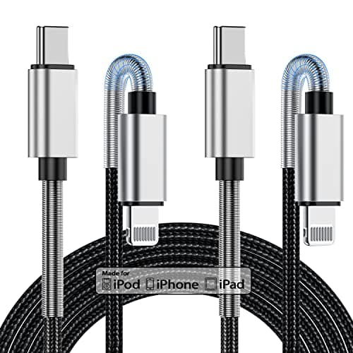 2Pack 10ft iPhone Fast Charger Cable, [Apple MFi Certified] Long USB C to Lightning Cable 10 Foot, High Fast 10 Feet Apple Charging Cord for Apple iPhone 14/14 Pro Max/13 Mini/12/11/XS/XR/8/7Plus,iPad - Image 1