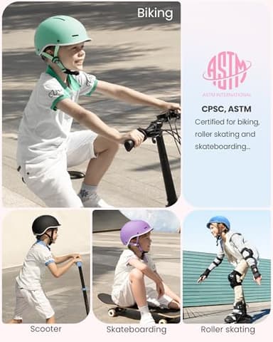OutdoorMaster Toddler Helmet, Toddler Bike Helmet, Bike Helmet for Youth Boys & Girls, Kids Helmet with Visor, Dial Fit Adjustment Ventilation Multi-Sport Helmet for Bicycle Skate Scooter Longboard - Image 5
