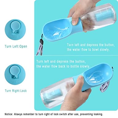 Cibaabo Dog Water Bottle with Food Container & Poop Bag Holder, Travel Water Bowl, Portable Pet Dispenser, Dog Gifts Stuff Accessories Items, Puppy Essentials for Yorkie Chihuahua Walking Hiking - Image 3