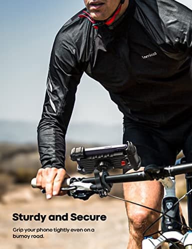 Lamicall Bike Phone Holder, Motorcycle Phone Mount - Motorcycle Handlebar Cell Phone Clamp, Scooter Phone Clip for iPhone 14 Plus/Pro Max, 13 Pro Max, S9, S10 and More 4.7" - 6.8" Smartphones, Blue - Image 4