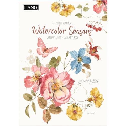 Lang, Watercolor Seasons by Lisa Audit 2025 Monthly Planner - Image 1