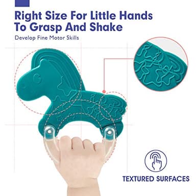 hahaland Baby Toys 0-6 Months - Baby Rattles Teething Toys 3-6 Month, Infant Toys 6-12 Months, Teether Grasping Shaker Toy 3 4 5 6 Month Old Must Haves Neutral Gifts Christmas Baby Stocking Stuffers - Image 7