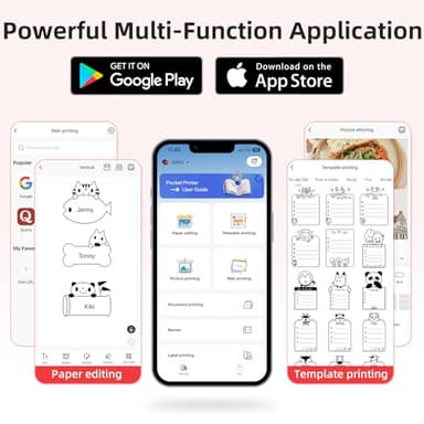 ORGSTA Sticker Printer PrintPods Mini Printer Bluetooth Portable Sticker Maker with 1 Roll Paper Thermal Inkless Label Maker Machine Impresora Portátil Instant Print for Notes, Journal, DIY, Gift - Image 5