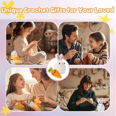 Crochet Kit for Beginners, Amigurumi Crochet Animals Knitting Kit with Crochet Yarn, Easy Crochet Animal Kit for Beginners Crochet Kit for Adults with Step-by-Step Video for Crochet Gifts - Image 7