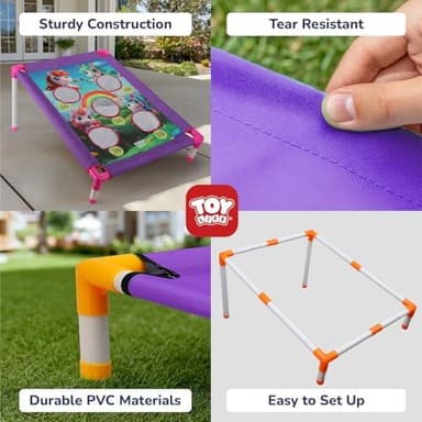 TOY Life Bean Bag Toss Game, Carnival Party Games, Cornhole Set for Kids Outdoor Games, Outside Toys for Kids Ages 4-8, Yard Outdoor Toys for Toddlers 3-5, Gifts for 3 4 5 6 7 Year Old Girls & Boys - Image 4