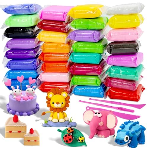MuseLuxe Air Dry Clay - 32 Colors Modeling Clay Kit with 3 Sculpting Tools,Safe & Non-Toxic,DIY Magic Gifts Toys for Boys,Girls,Kids - Image 1