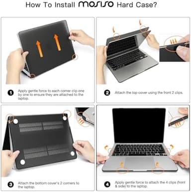 MOSISO Compatible with MacBook Air 13 inch Case 2026 2025 2024 2023 2022 Release M4 A3240 M3 A3113 M2 A2681, Plastic Hard Shell Cover Compatible with MacBook Air 13.6 inch Case, Bright Rose - Image 5