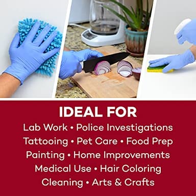 Dealmed Medical Exam Gloves – 200 Count Large Nitrile Gloves, Disposable, Non-Irritating Latex Free, Multi-Purpose Use for a First Aid Kit and Medical Facilities - Image 6