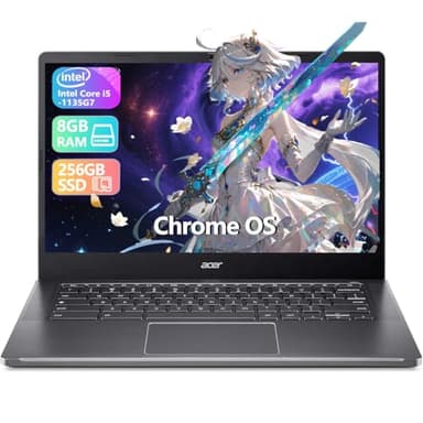 acer Chromebook 514 CB514 Series 14 inch Laptop, Core i5-1135G7, 8GB RAM, 256GB SSD, WiFi, Chrome OS (Renewed) - Image 1