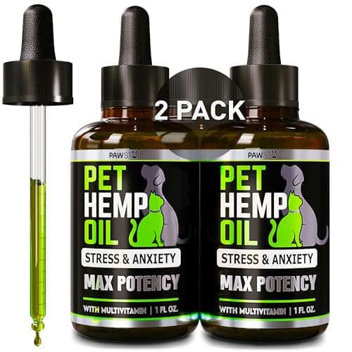(2 Pack) Hemp Oil for Dogs and Cats - Helps Pets with Anxiety, Pain, Stress, Sleep, Arthritis, Seizures Relief - Cat Anxiety Relief - Omega 3-6-9 - Pet Hemp Oil Drops Treats - Hip and Joint Support - Image 1