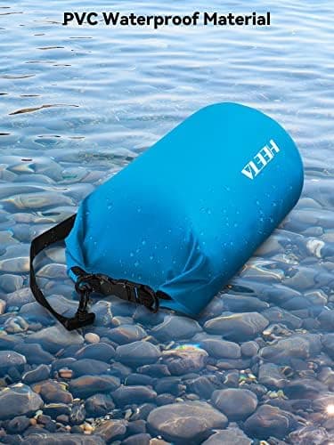 HEETA Waterproof Dry Bag for Women Men(Upgraded Version) 5L/10L/20L/30L/40L Roll Top Lightweight Dry Storage Bag Backpack with Emergency Whistle for Travel, Swimming, Boating, Kayaking, Camping, Beach - Image 5
