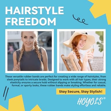 HOYOLS Clear Elastic Hair Rubber Bands, 1500pcs Mini Small Clear Ponytail Elastics Holders for Blond Kids Girls Hair No Crease Damage No Hurt 1 Inch TPU - Image 5