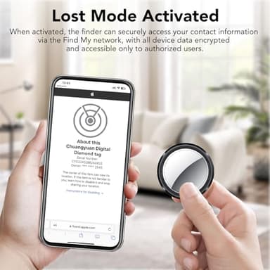 QCOQ Air Tracker Tags-4 Pack Black | Bluetooth Tracker Work with Apple Find My (iOS Only), Smart Tag with Protective Case/Keychain/Lanyard, Item Finder for Luggage/Key/Suitcase, Replaceable Battery - Image 7