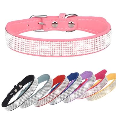 Black Bling Cat Collar, Rhinestone Dog Collars Girl Diamond Puppy Collar Female Sparkly Sparkle Jewelry Cute Adjustable for XXS XS Small Medium Boy Pet Kitten Princess, XX-Small - Image 5