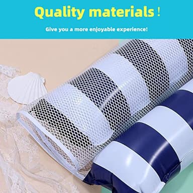 4 Pack Upgrated XL Water Pool Floats, 4-in-1 (Hammock, Saddle, Lounge Chair, Drifter) Multi-Purpose Water Pool Float, Non-Stick PVC Material - Image 4