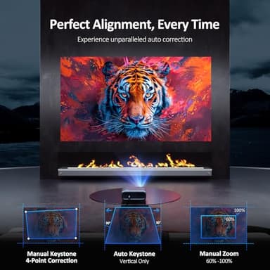 NexiGo PJ40 (Gen 3) Projector with WiFi and Bluetooth, D65 Calibrated, Native 1080P, 4K Supported, Projector for Outdoor Movies, 20W Speakers, Home Theater, Compatible w/TV Stick, iOS, Android - Image 7