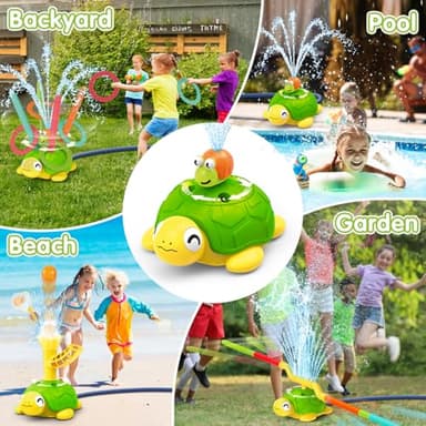 4-in-1 Turtle Water Sprinkler for Kids Summer Toys, Outdoor Toys for Toddlers, Kids Sprinkler Water Toys, Backyard Games for Summer Fun, Backyard Games Splash Water Toys Gifts for Boys Girls Dogs - Image 7
