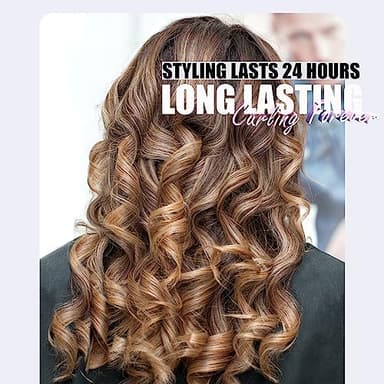 FARERY Long Barrel Curling Iron 1 Inch, Ceramic Curling Iron for Thin Hair, Infused Argan Oil & Keratin, Long Lasting Styling, 11 Adjustable Temp, Include Clips & Silicone Pad - Image 2