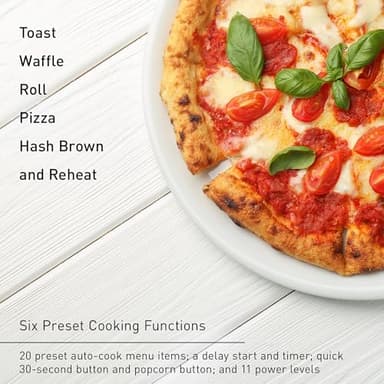 Panasonic FlashXpress Toaster Oven Countertop, 4-Slice Compact Size w/Double Infrared Heating, PFAS-free, 6 Auto Cook Options & Precise Temperature Control, 1300W - NB-G200P (Stainless Steel) - Image 4
