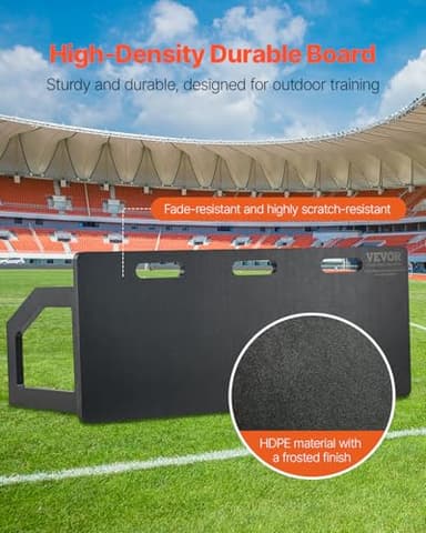 VEVOR Soccer Rebounder Board, 40 x 16 in Portable Training Wall with Dual Angles Rebound, Foldable HDPE Kickback Board, Soccer Practice Equipment, Ideal for Kids and Adults Passing & Shooting Drills - Image 4