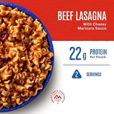 Mountain House Beef Lasagna FreezeDried Food for Camping, 12 Servings, 30Year ShelfLife - Image 4