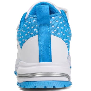 KUBUA Kids Sneakers for Boys Girls Running Tennis Shoes Lightweight Breathable Sport Athletic White Blue - Image 5