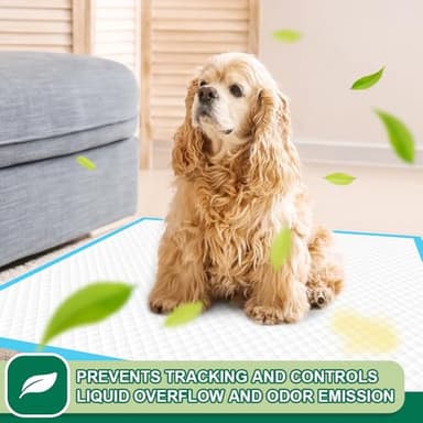 IMMCUTE Puppy Pads 22"x23" 100 Count | 6-Layer Leak-Proof & Super Absorbent Dog Training Pads | Disposable Potty Pads for Puppies, Dogs, Cats & Rabbits | Blue & White - Image 5
