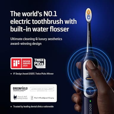 Soocas NEOS II - Electric Toothbrush with Water Flosser, Sonic Electric Toothbrush for Adults, Cordless Water Flosser for Travel, Portable Oral Irrigator, Up to 100% Plaque Removal, Dark Violet - Image 8
