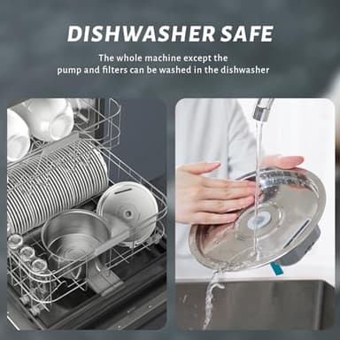 DOOOB Cat Water Fountain, 3.2L/108OZ Stainless Steel Pet Water Dispenser Automatic Metal Dog Drinking Fountains Water Bowl with Replacement Filters Ultra-Quiet Pump - Image 7