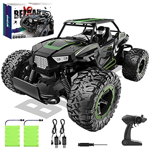 BEZGAR TB142 Remote Control Car - 1:14 Scale RC Cars, 20 Km/h 2WD All-Terrains Electric Off-Road Vehicle Truck Crawler Toy with Two Rechargeable Batteries for Boys Kids and Adults - Image 1