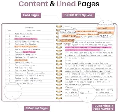 Lined Spiral Journal Notebook for Women, A5 College Ruled Journals for Writing, Hardcover Notebooks for Work, Note taking and Office School Supplies,140 Pages - Purple - Image 5