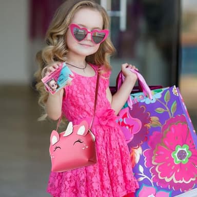 Toddler Purse for Little Girls 3-5 with Pretend Makeup Kit | Unicorn Kids Purse Accessories Play Fake Make up Set | Birthday Gifts for 4-6 Year Old Princess Toys - Image 6