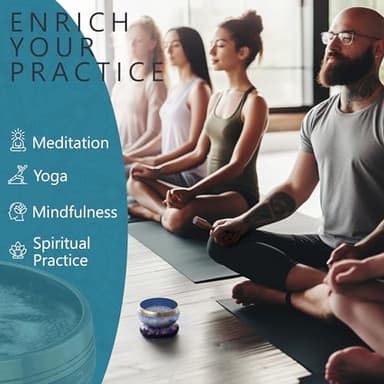 Handmade Tibetan Etched Singing Bowl Set with Case – Meditation Bowl & Sound Bowl with Cushion, Mallet & Guide – Ancient Tibetan Meditation Bowl for Therapy – Spiritual Decor Enhancements - Image 9