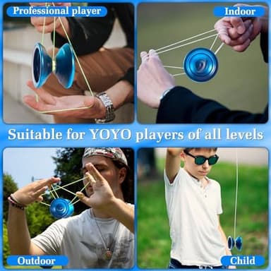 WATIEOBOO yoyo Professional Responsive yoyo for Kids Beginner Unresponsive Yo yo for Adults Precision Engineered, Durable, Extended Spin Time - Image 6