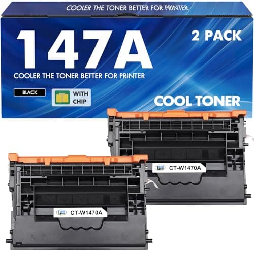 147A Black Toner Cartridge (with Chip) Compatible for HP 147A Toner Cartridge 147X W1470A W1470X for Enterprise M610n M611dn M611x M612dn M612x MFP M634h M635fht M635h M636fh Printer Ink 2-Pack - Image 1