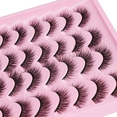 Lashes Natural Look Wispy Fasle Eyelashes 12mm Short Faux Mink Eyelashes Cat Eye Natural Strip Lashes Pack by Zegaine 16 Pairs - Image 6