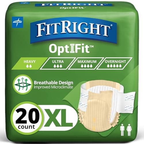 MEDLINE FITEXTRAXLG FITEXTRAXLGZ FitRight Extra Briefs (Pack of 20) - Image 1
