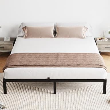 GAOMON 10 Inch Full Bed Frame No Box Spring Needed, Heavy Duty Platform Metal Bed Frame with Metal Slats and Under Bed Storage, Easy Assembly, Noise Free, Black - Image 3